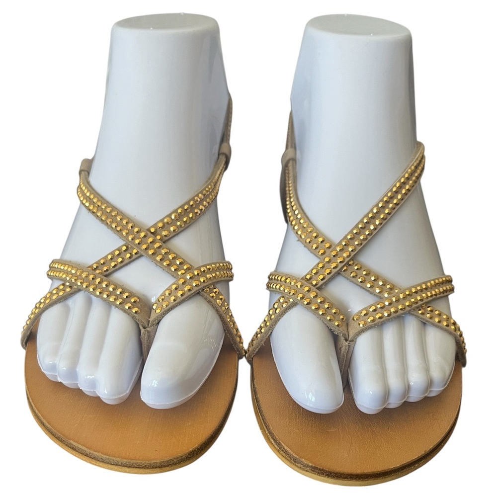 NEW Cocobelle Gold Embellishment Sandals Size 6